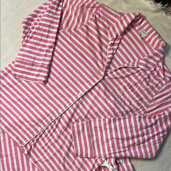 J. Crew Pink and White Striped Pajama Set. Size 2X - Picture 2 of 16